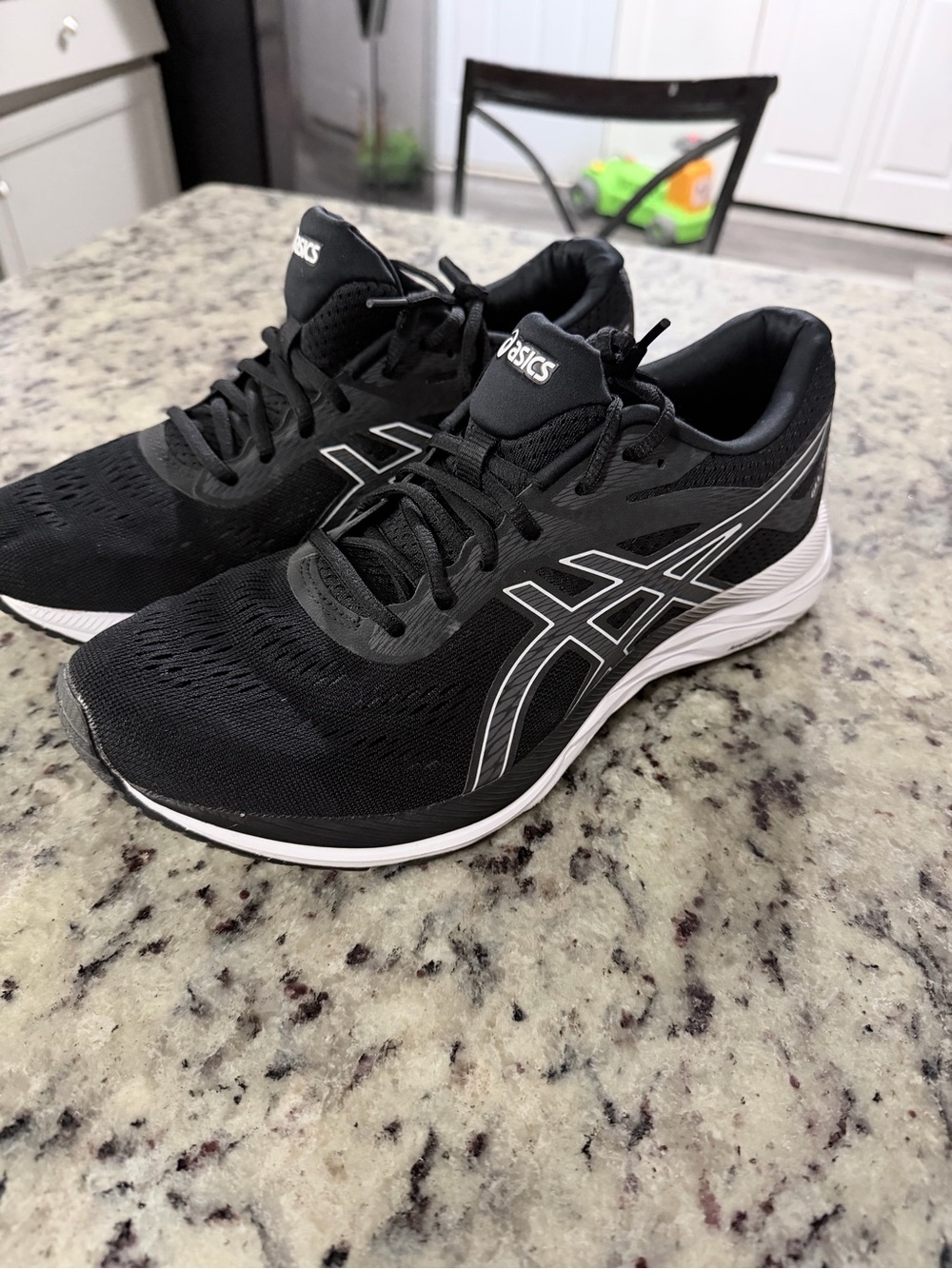 Asics Black Running Sneakers with White Accents